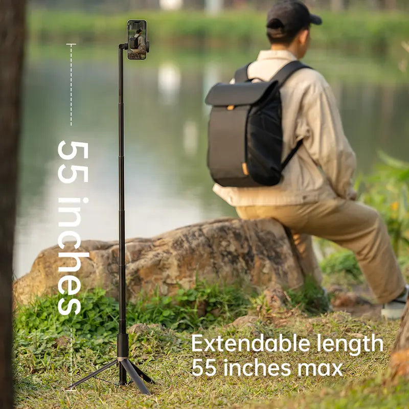 Syncwire 55" Selfie Stick Tripod with Rechargeable Bluetooth Remote, Compatible with Iphone, Samsung, Google, LG, Sony and More (4.7-7 Inch Smartphones)