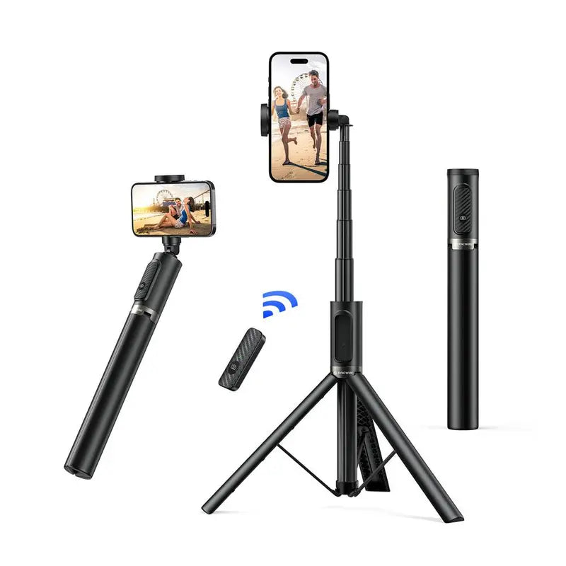 Syncwire 55" Selfie Stick Tripod with Rechargeable Bluetooth Remote, Compatible with Iphone, Samsung, Google, LG, Sony and More (4.7-7 Inch Smartphones)