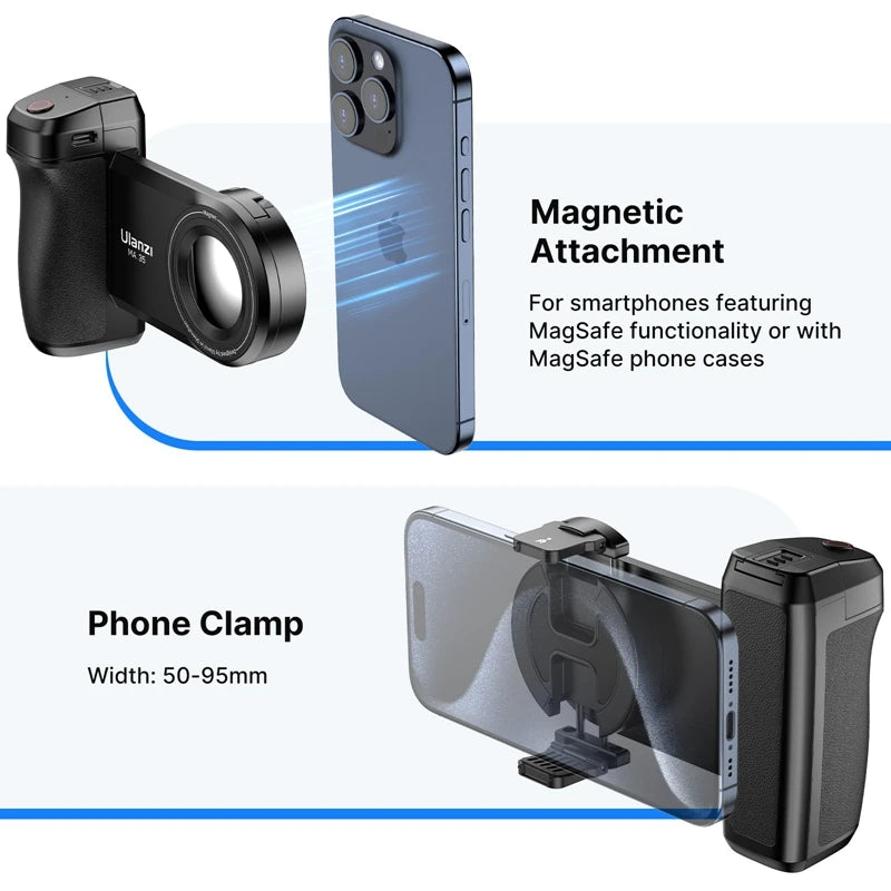 MA35 Phone Camera Grip Handle Magsafe Bluetooth Shutter Smartphone Selfie Stablizer Vertical Horizontal Shooting