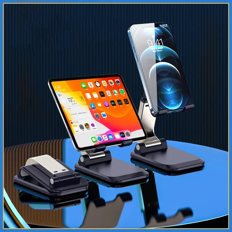 Foldable Metal Desktop Mobile Phone Stand for Ipad Iphone 13 X Smartphone Support Tablet Desk Cell Phone Portable Holder Bracket