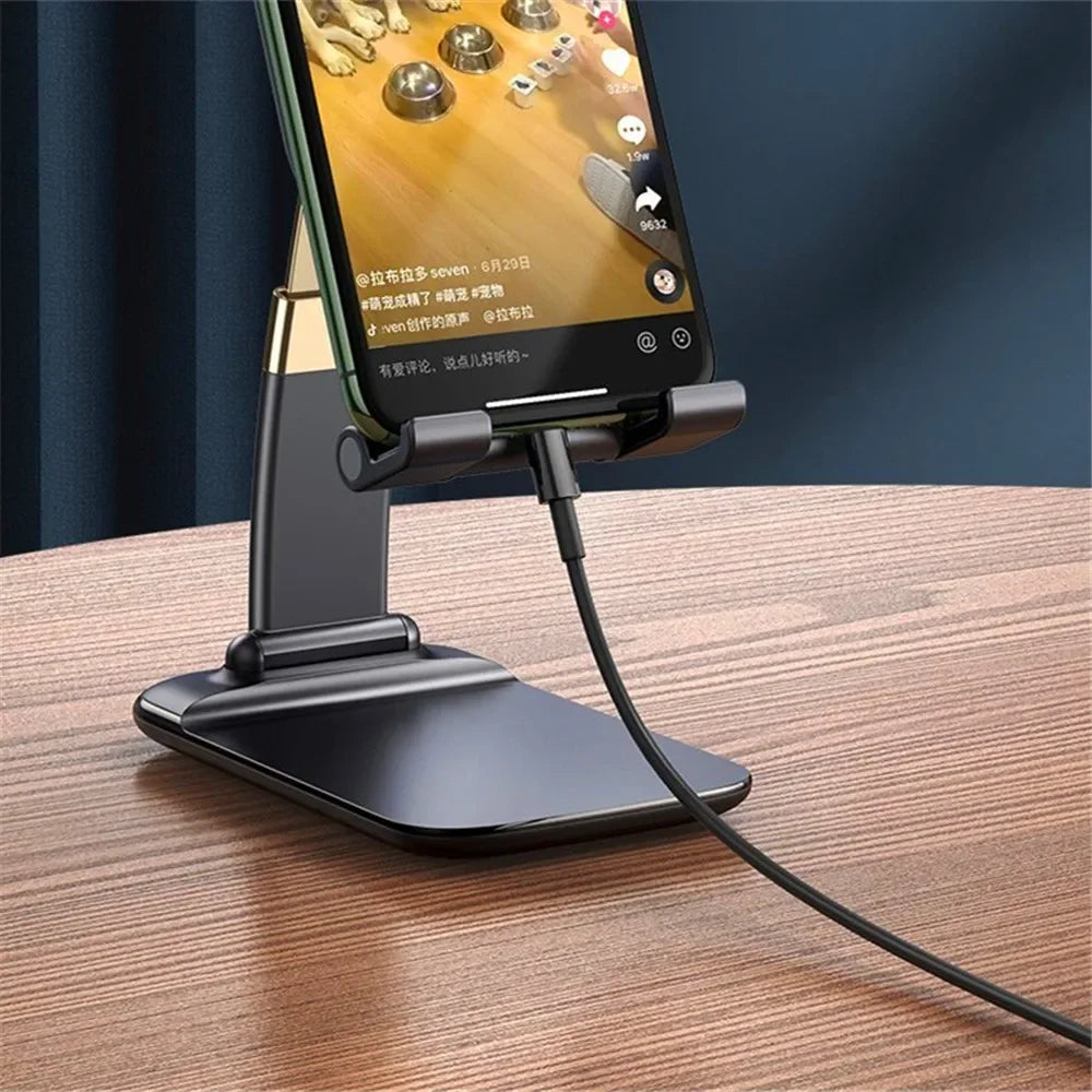 Foldable Metal Desktop Mobile Phone Stand for Ipad Iphone 13 X Smartphone Support Tablet Desk Cell Phone Portable Holder Bracket